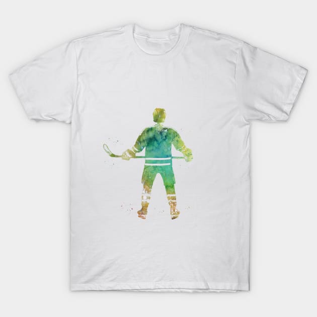 Hockey Player Girl T-Shirt by erzebeth